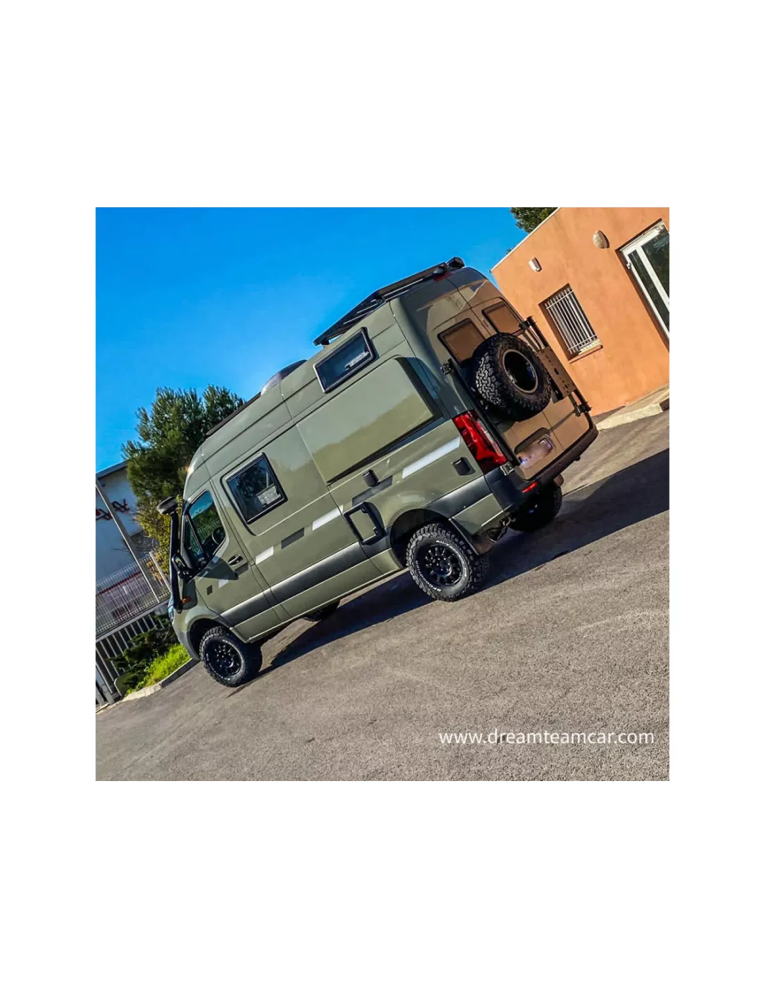 Porte roue sur porte arrière gauche Sprinter III après 2018 INOX