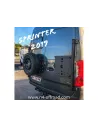 Porte roue sur porte arrière gauche Sprinter III après 2018 INOX