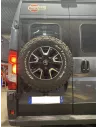 Porte roue de secours en inox sur porte arrière gauche Fiat