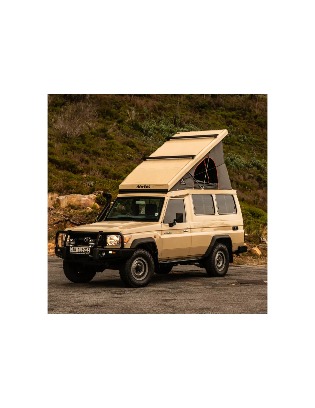 Toit relevable beige Alu-Cab Hercules G2 Land Cruiser 75 78 ALU CAB -