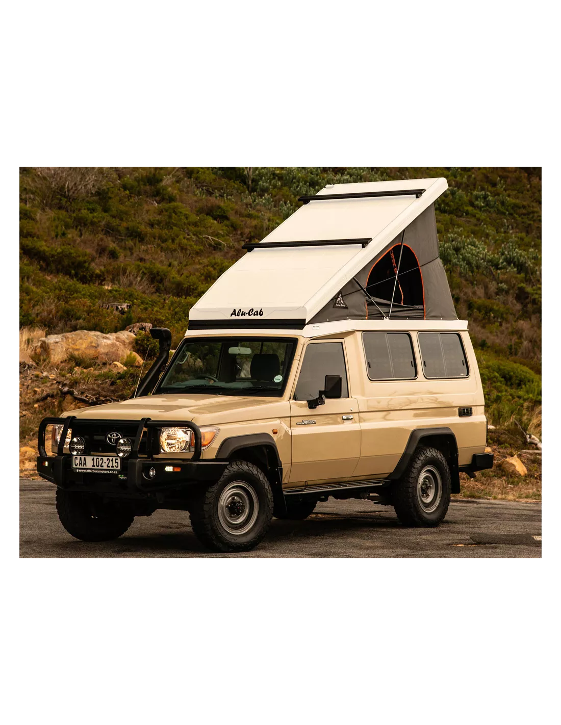 Toit relevable blanc Alu-Cab Hercules G2 Land Cruiser 75 78 ALU CAB -