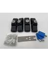 Set de 4 verrous anti effraction porte fourgon Fiat Ducato - 4 Clefs