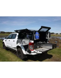 Hardtop Adventure noir lisse double cabine Ford Ranger 2012-2022 2