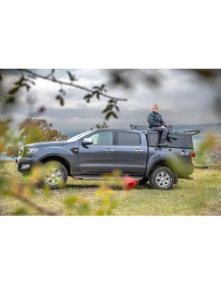 Hardtop Adventure noir strié double cabine Ford Ranger 2012-2022