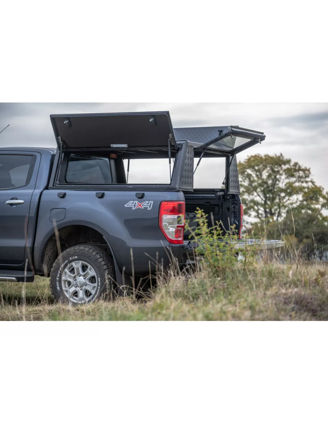 Hardtop Adventure noir strié double cabine Ford Ranger 2012-2022