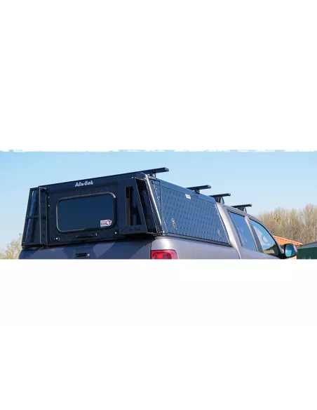 Hardtop Adventure noir strié Isuzu D-Max 2021+ double cabine Alu-Cab