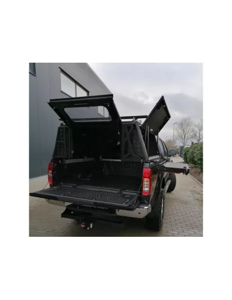 Hardtop Adventure noir strié Nissan Navara D40 2005-2015 double