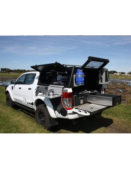 Hardtop Adventure noir lisse Toyota Hilux 2005-2015 double cabine