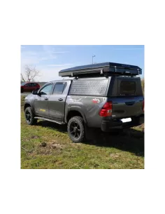 Hardtop Black Adventure Strie Toyota Hilux 2016 + dubbele alu Cab-cabine