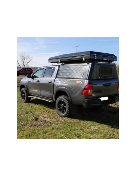 Hardtop Adventure noir strié Toyota Hilux 2016+ double cabine Alu-Cab