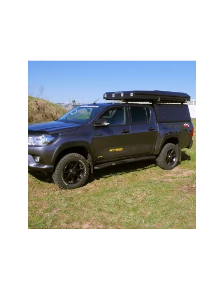 Hardtop Adventure noir strié Toyota Hilux 2016+ double cabine Alu-Cab