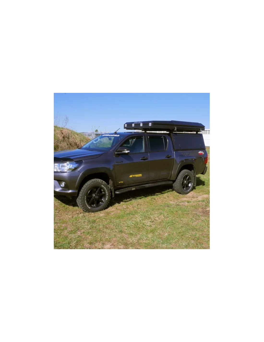 Hardtop Black Adventure Strie Toyota Hilux 2016+ Doppel-Al-Cab-Kabine