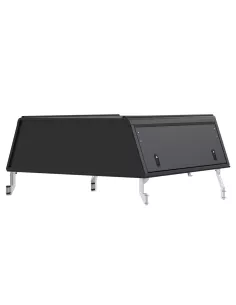 Hardtop Explorer Guard Aluminium schwarz Smooth Toyota Hilux Revo doppelt 2