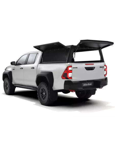 Hardtop Explorer Guard aluminium noir lisse Toyota Hilux Revo double