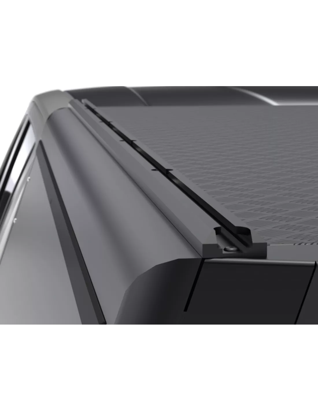 Hardtop Explorer Guard aluminium noir lisse Toyota Hilux Revo double