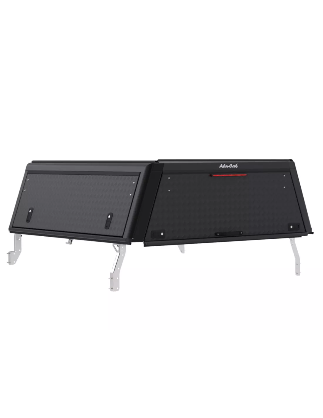 Hardtop Explorer Guard aluminium noir strié Toyota Hilux Revo double