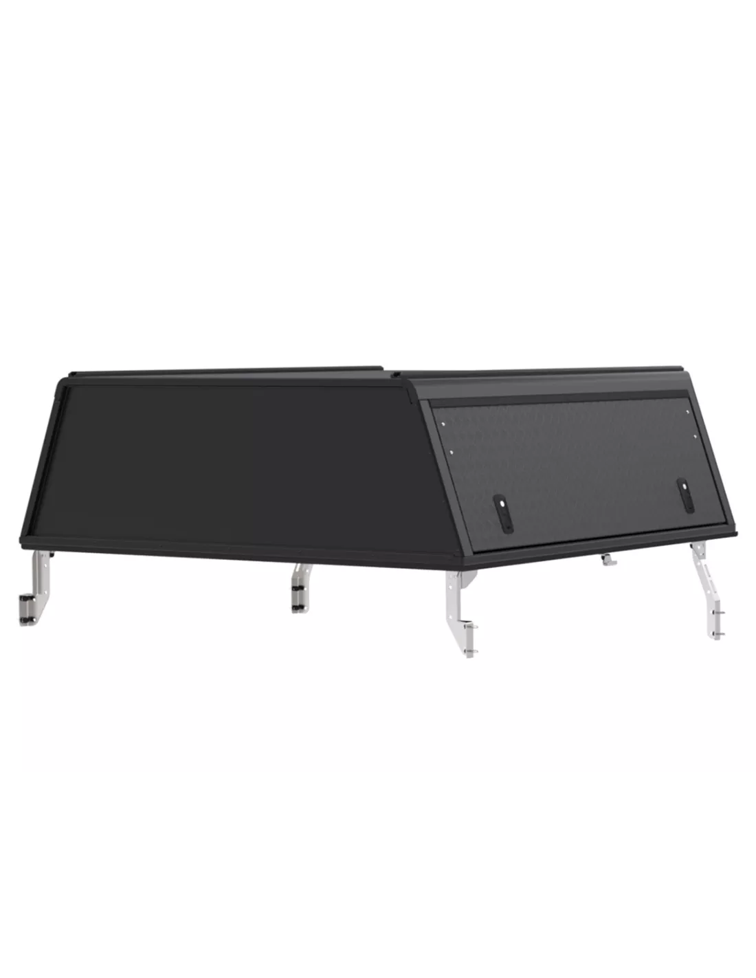 Hardtop Explorer Guard aluminium noir strié Toyota Hilux Revo double