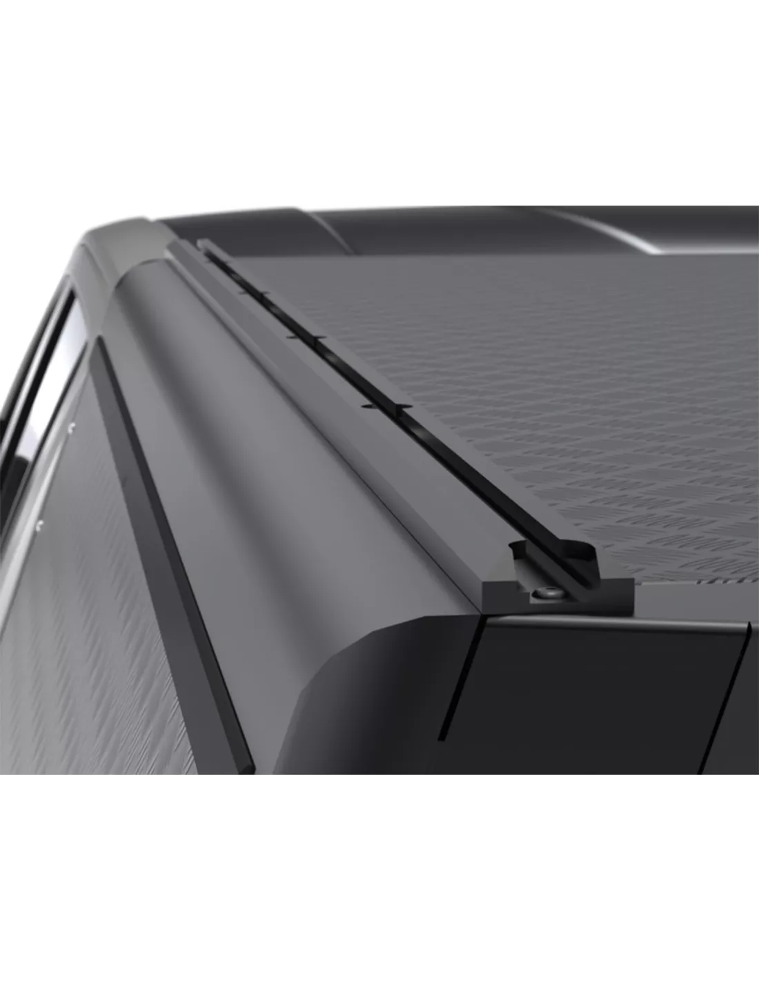 Hardtop Explorer Guard Aluminium Zwart Strie Toyota Hilux Revo Double