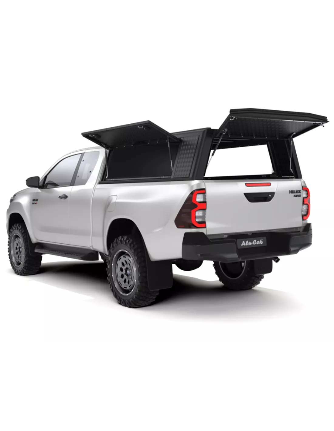 Hardtop Explorer Guard Aluminium Zwart Strie Toyota Hilux Revo Extra