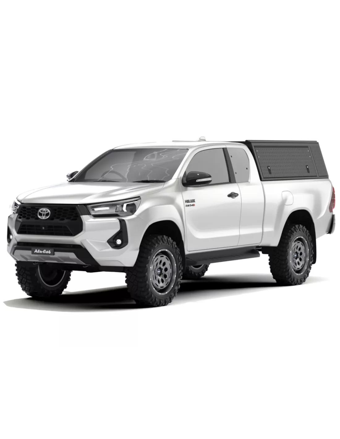 Hardtop Explorer Guard Aluminium Zwart Strie Toyota Hilux Revo Extra