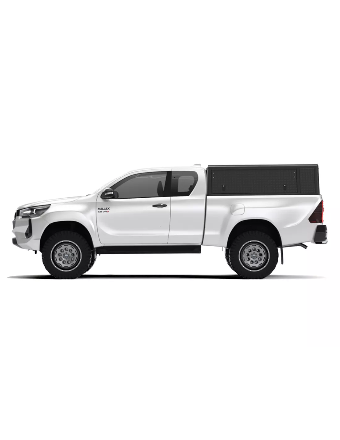 Hardtop Explorer Guard Aluminium Zwart Strie Toyota Hilux Revo Extra