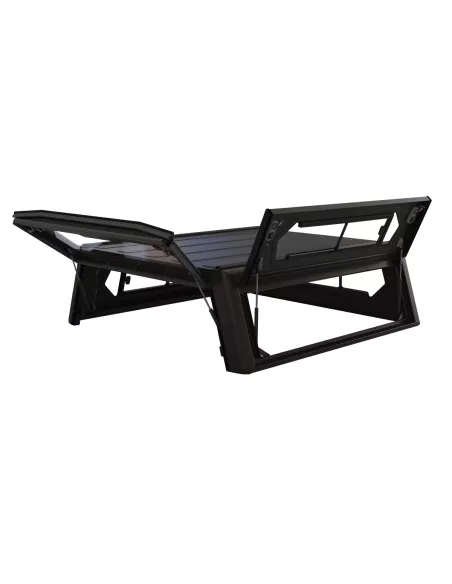 Hardtop Contour noir lisse avec fenêtre latérale pour Isuzu D-Max