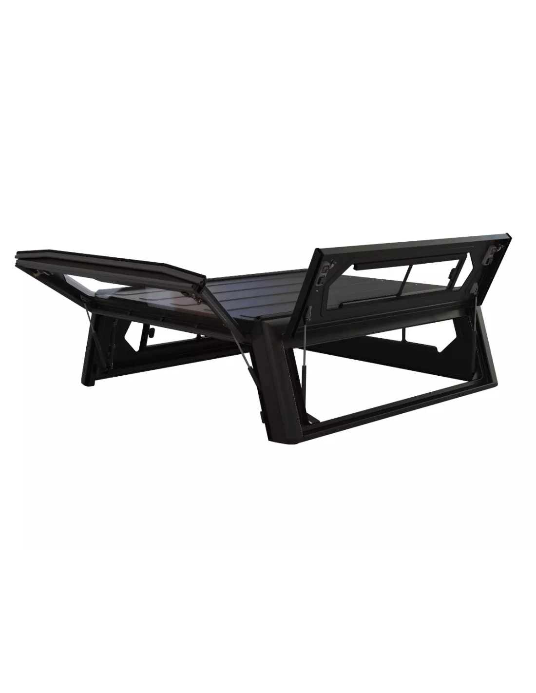 Hardtop Contour noir lisse avec fenêtre latérale pour Isuzu D-Max