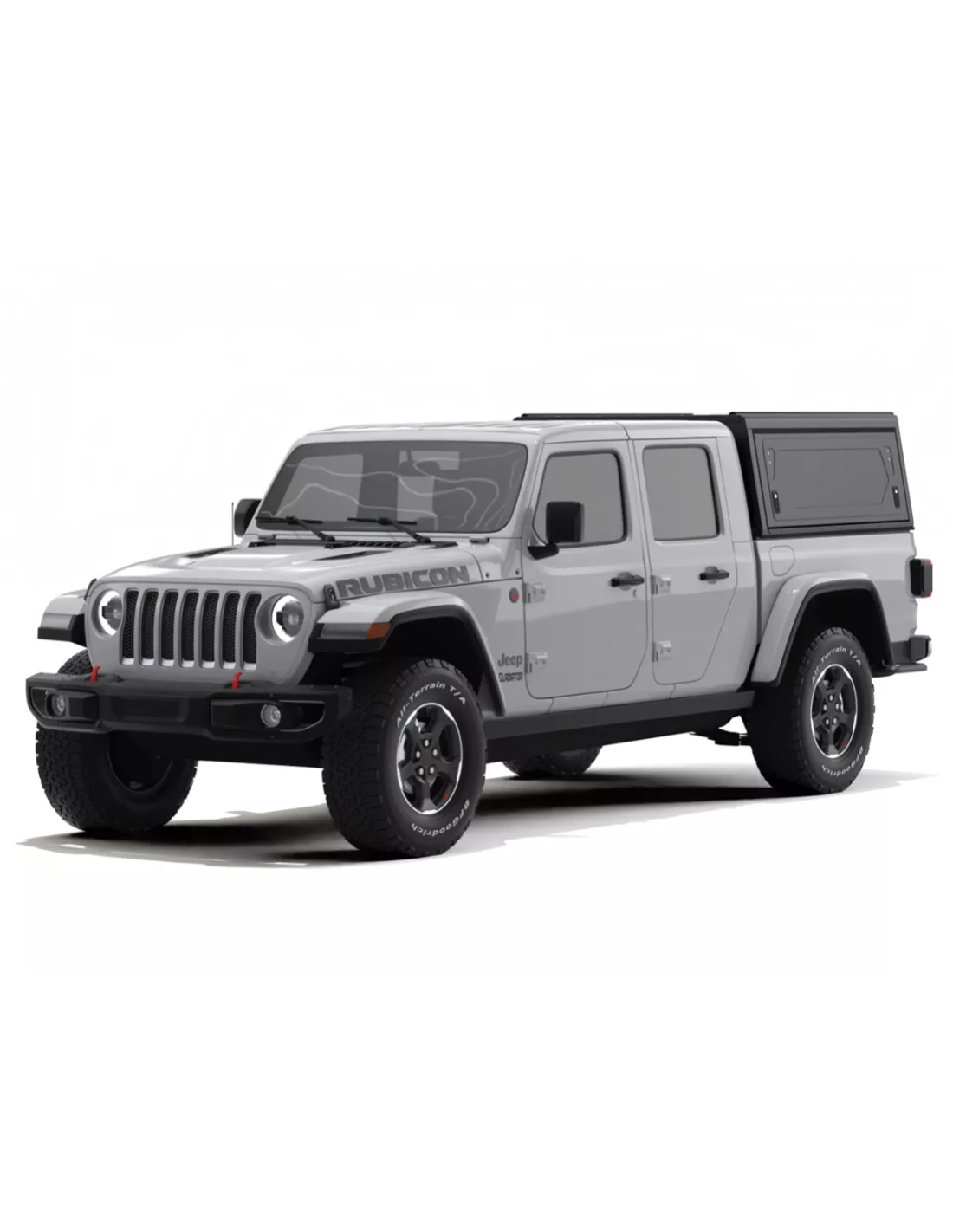 Hardtop Contour noir lisse sans fenêtre latérale pour Jeep Gladiator