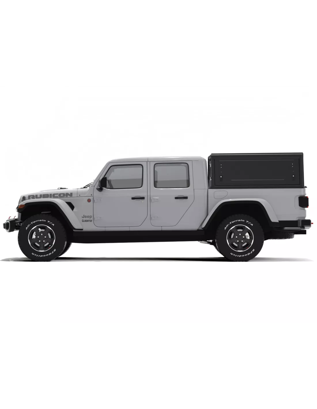 Hardtop Contour noir lisse sans fenêtre latérale pour Jeep Gladiator