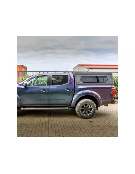 Hardtop Contour noir/ lisse avec fenêtre latérale pour Nissan Navara