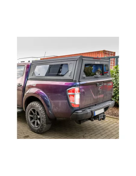 Hardtop Contour noir/ lisse avec fenêtre latérale pour Nissan Navara