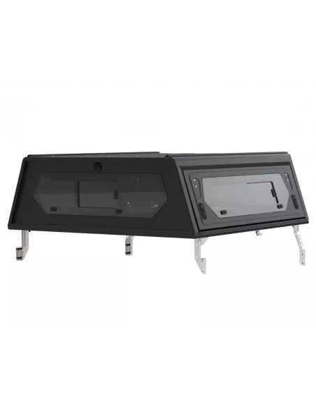 Hardtop Contour noir/ lisse avec fenêtre latérale pour Toyota Hilux