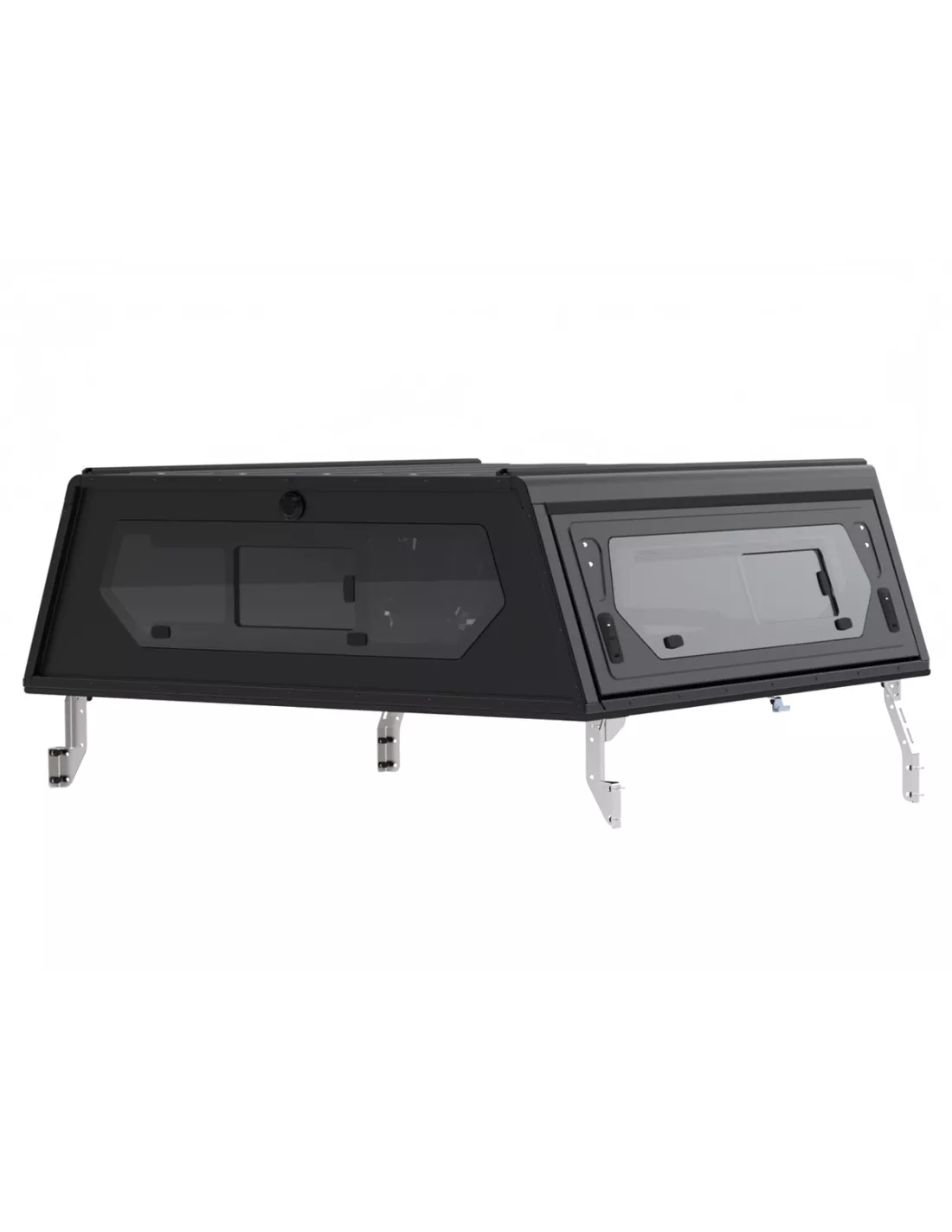 Black Contour Hardtop / glatt mit Seitenfenster für Toyota Hilux