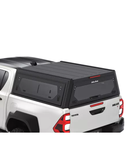 Hardtop Contour noir/ lisse avec fenêtre latérale pour Toyota Hilux