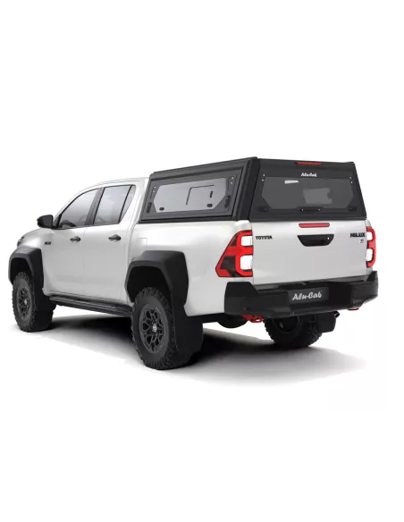 Hardtop Contour noir/ lisse avec fenêtre latérale pour Toyota Hilux