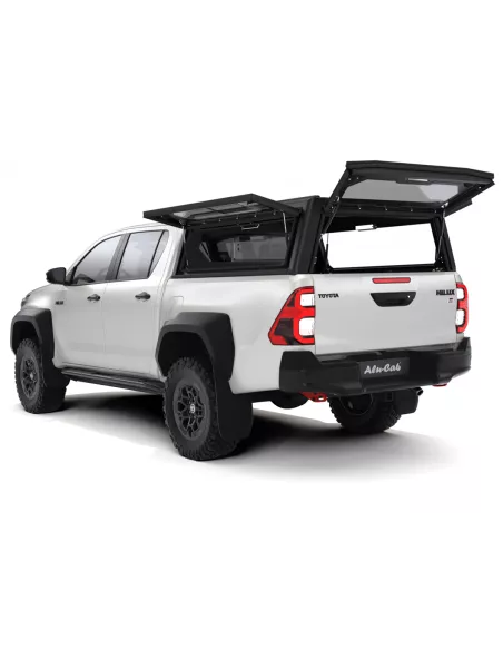 Hardtop Contour noir/ lisse avec fenêtre latérale pour Toyota Hilux