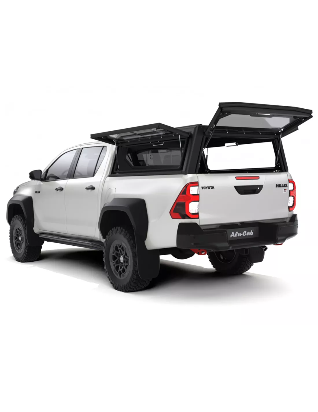 Hardtop Black Contour / Smooth with side window for Toyota Hilux