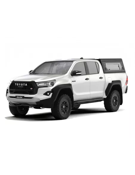 Hardtop Contour noir/ lisse avec fenêtre latérale pour Toyota Hilux