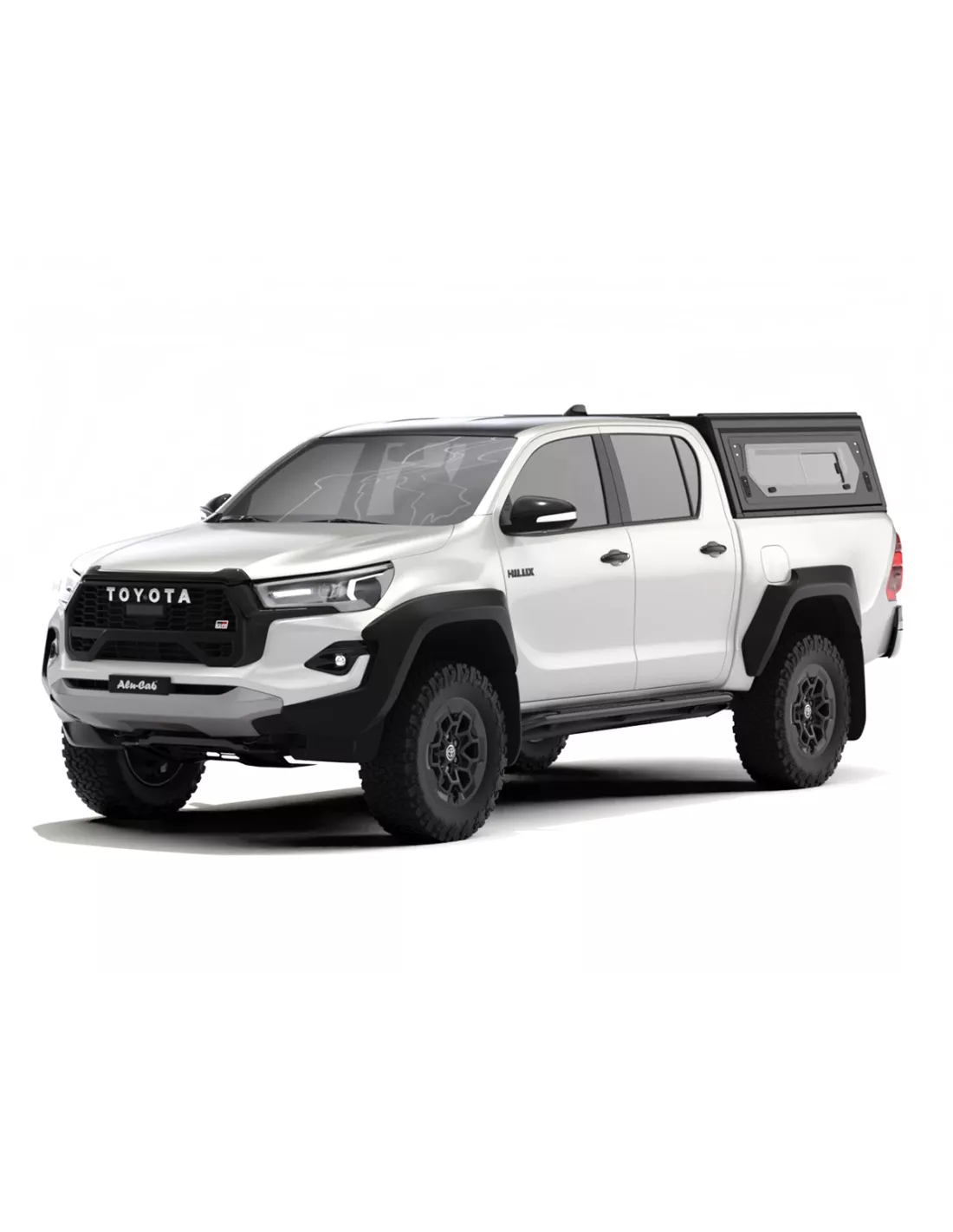 Hardtop Black Contour / Smooth with side window for Toyota Hilux