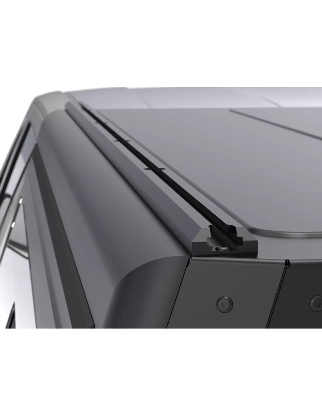Hardtop Contour noir/ lisse avec fenêtre latérale pour Toyota Hilux
