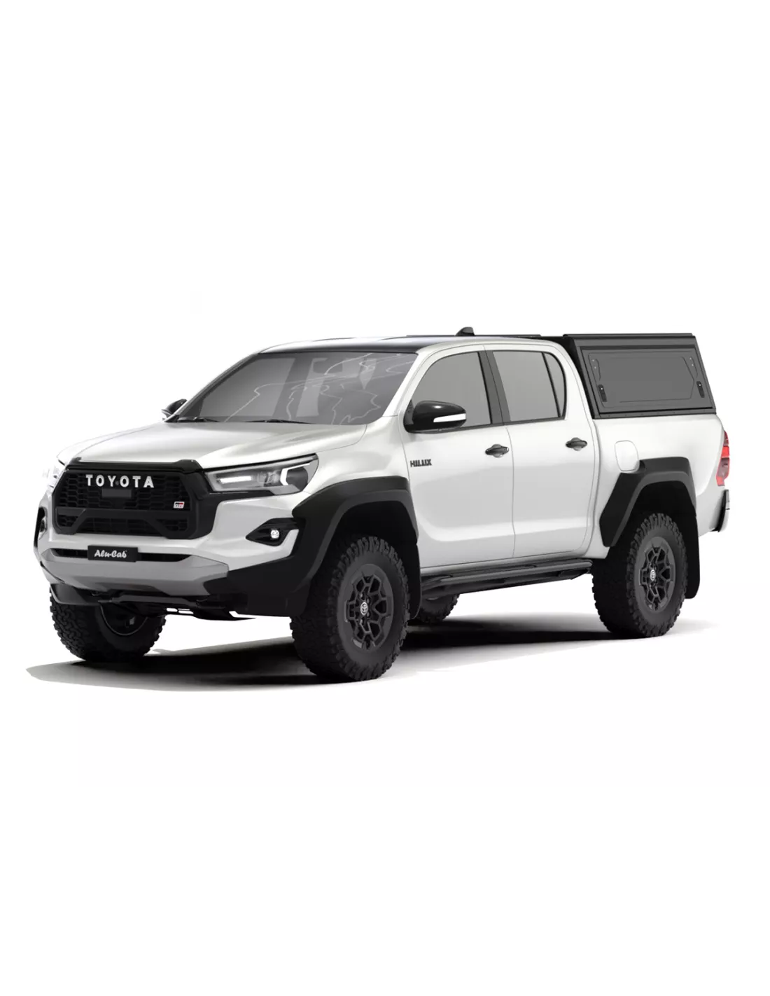 Hardtop Contour noir/ lisse sans fenêtre latérale pour Toyota Hilux