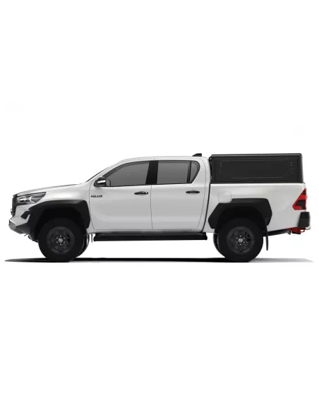 Hardtop Contour noir/ lisse sans fenêtre latérale pour Toyota Hilux