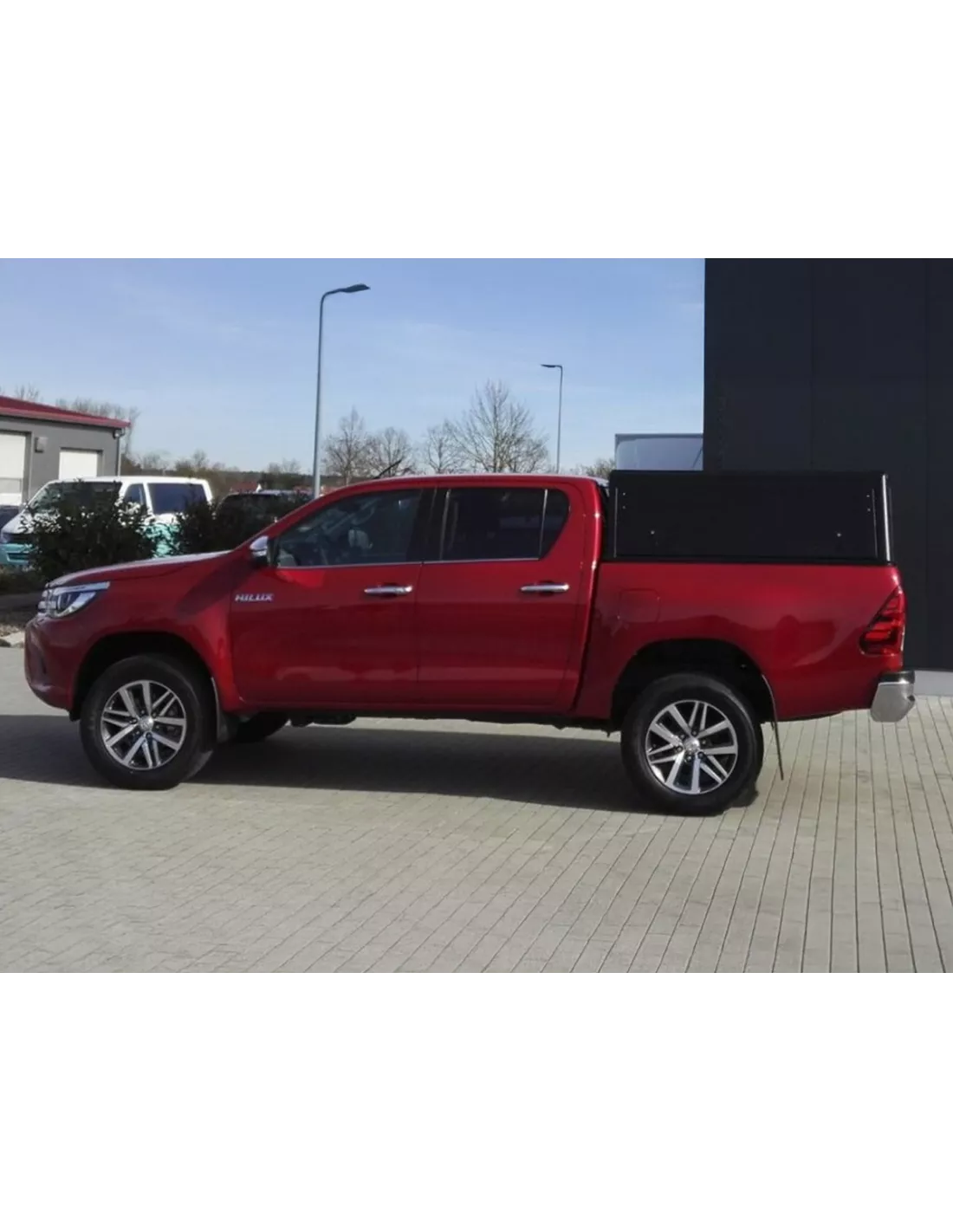 Hardtop Contour noir/ lisse sans fenêtre latérale pour Toyota Hilux