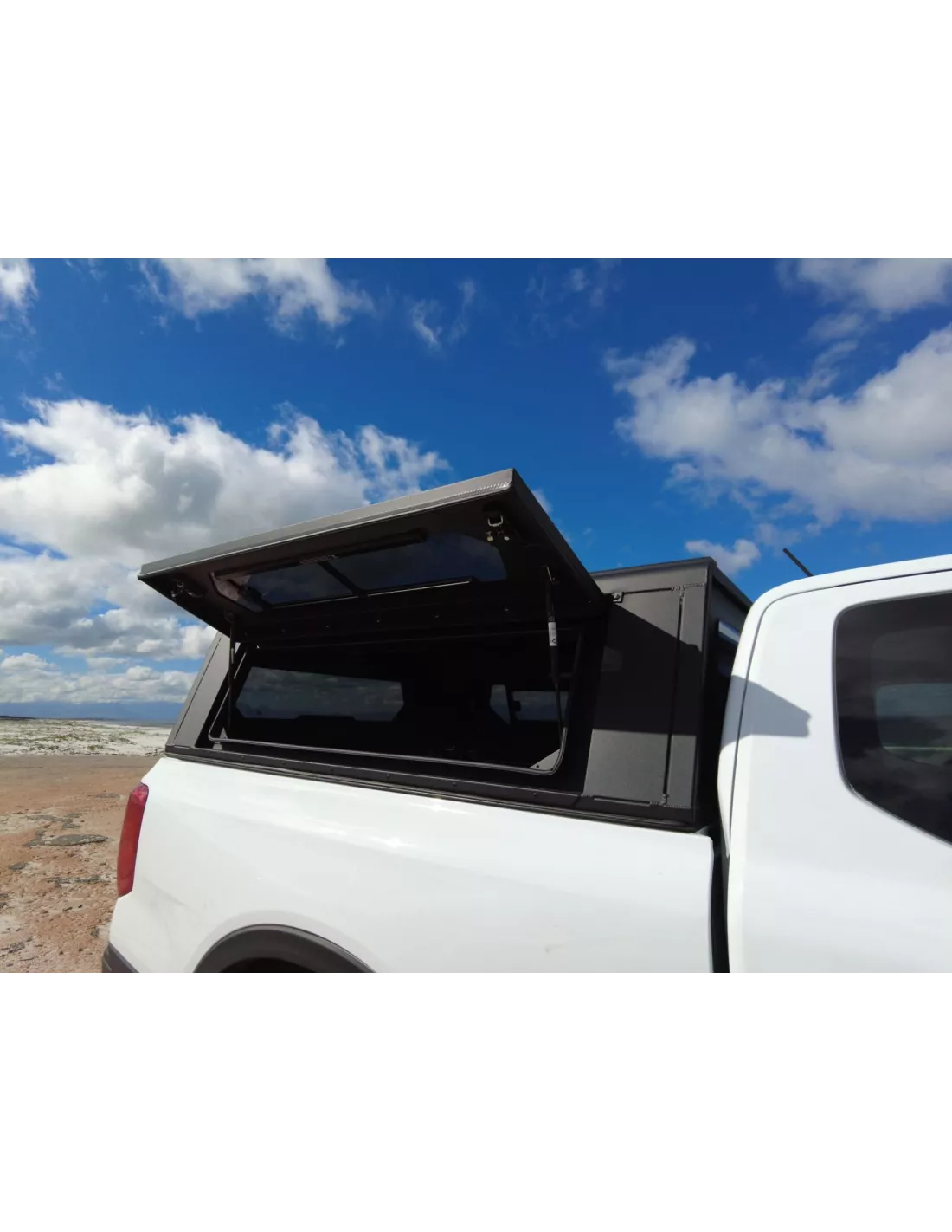 Hardtop Contour noir/ lisse sans fenêtre latérale pour Ford Ranger
