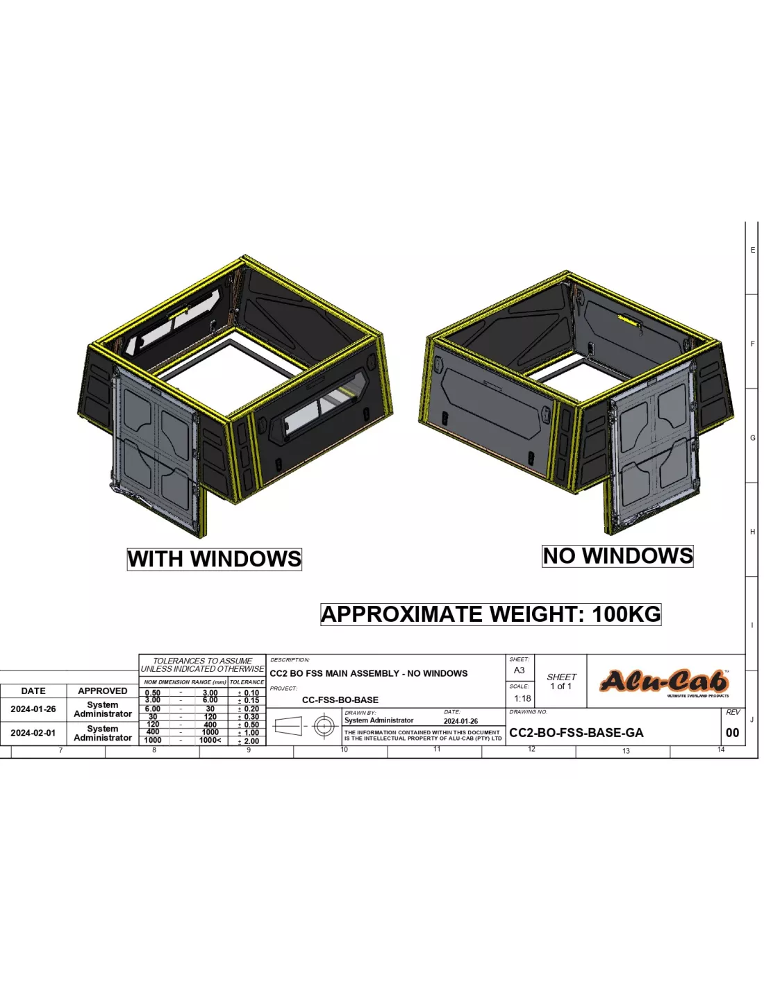 ModCAP Base pour benne 5 5' Alu-Cab ALU CAB - accessoire 4x4