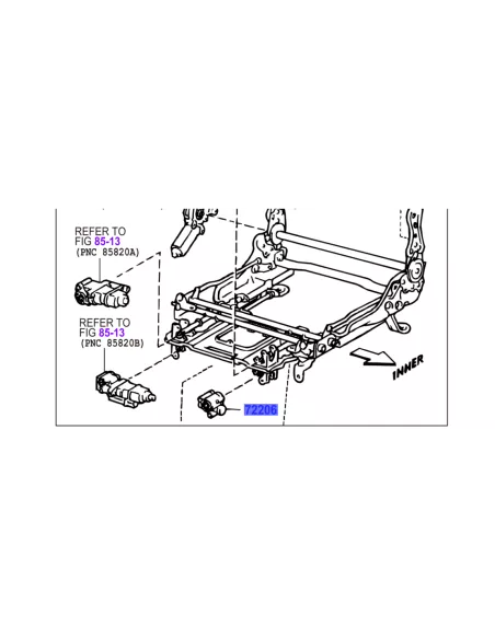 Boitier vis sans fin de siège électrique HDJ80 TOYOTA - accessoire 4x4