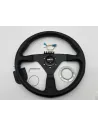 Volant plat trois branches cuir noir Ø350mm DTC PARTS - accessoire 4x4