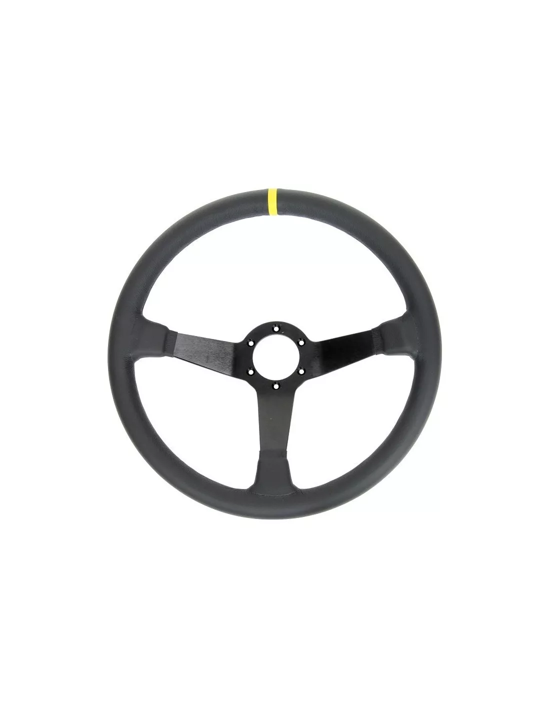 Volant Racing en cuir noir Ø380 DTC PARTS - accessoire 4x4