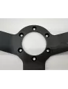 Volant Racing en cuir noir Ø380 en peau retournée DTC PARTS -
