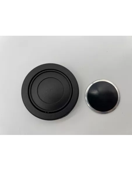 Volant Racing en cuir noir Ø380 en peau retournée DTC PARTS -